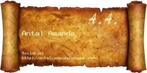 Antal Amanda névjegykártya